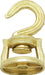 SATCO/NUVO Die Cast Revolving Swivel Hooks Brass Plated Finish Kit Contains 1 Hook And Hardware (90-815)