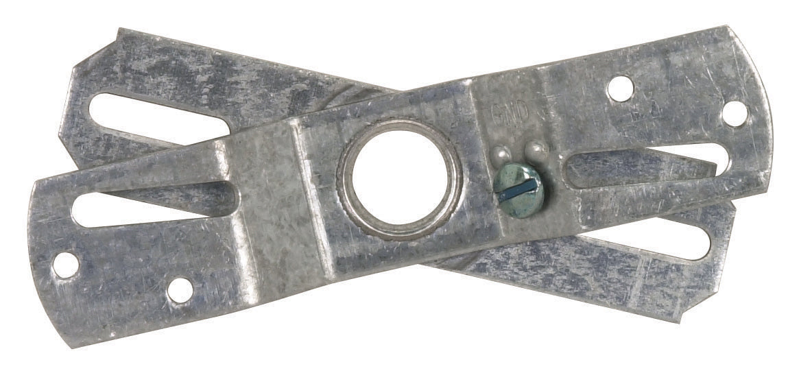 SATCO/NUVO Double Crossbars Screw Holes 2-3/4 Inch And 3-7/8 Inch Center To Center With Ground Screw (90-1073)