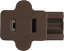 SATCO/NUVO Female Slide Plug Polarized 18/2-Spt-1 6A-125V Brown Finish (90-793)