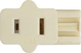 SATCO/NUVO Female Slide Plug Polarized 18/2-Spt-1 6A-125V Ivory Finish (90-794)
