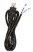 SATCO/NUVO 8 Foot 18/3 SJT 105C Heavy Duty Cord Set Black Finish 50 Carton 3 Prong Molded Plug Stripped And Slit (90-2209)