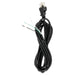 SATCO/NUVO 10 Foot 18/3 SVT 105C Heavy Duty Cord Set Black Finish 100 Carton 3 Prong Molded Plug Stripped And Slit (90-2086)