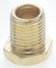 SATCO/NUVO Steel Hexagon Head Nipple Brass Plated 1/8 IP 3/8 Inch X 1/2 Inch Overall (90-637)