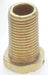 SATCO/NUVO Steel Hexagon Head Nipple Brass Plated 1/8 IP 5/8 Inch X 3/4 Inch Overall (90-639)