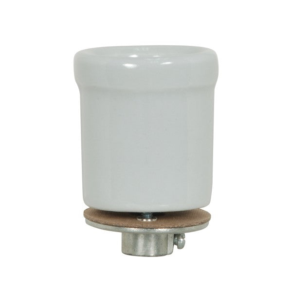 SATCO/NUVO Keyless Porcelain Beaded Body Socket With Flange And 1/8 IP Cap Glazed 660W 250V (80-1682)