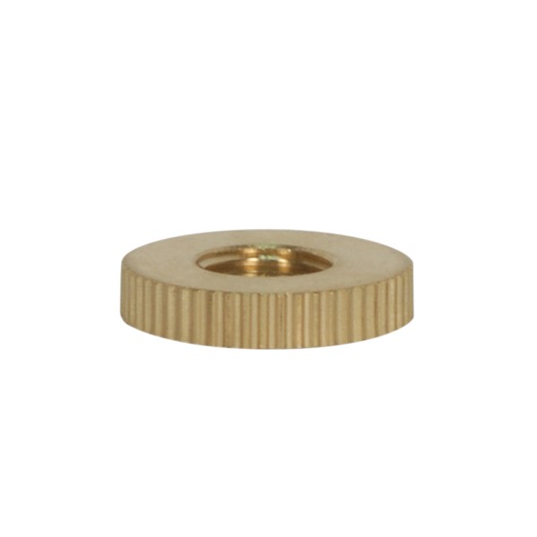 SATCO/NUVO Knurl Solid Brass Check Ring 1/8 IP Tapped 1-1/4 Inch Diameter (90-2441)