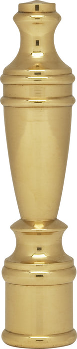 SATCO/NUVO Large Spindle Finial 2-3/8 Inch Height 1/4-27 Polished Brass Finish (90-1731)