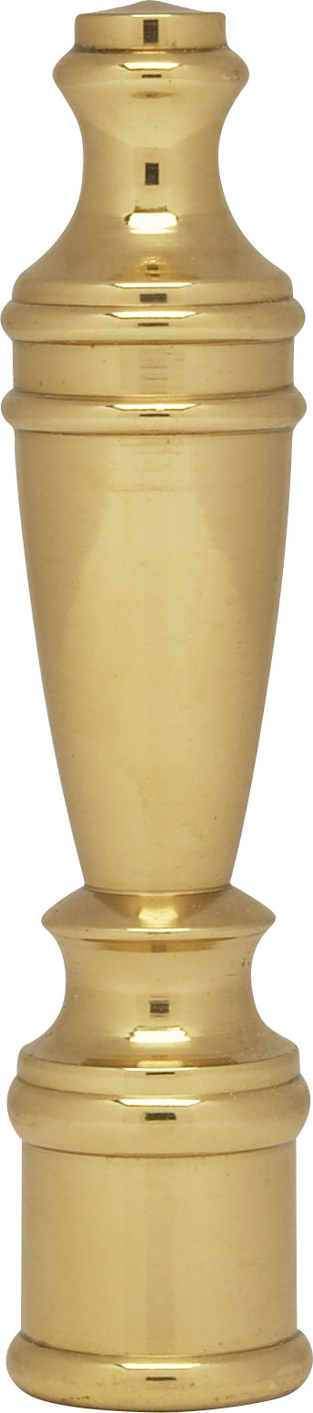 SATCO/NUVO Large Spindle Finial 2-3/8 Inch Height 1/4-27 Polished Brass Finish (90-1731)