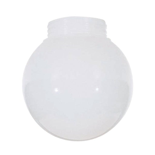 SATCO/NUVO Lexan White Ball 6 Inch Diameter 3-11/64 Inch Screw Fitter (50-727)