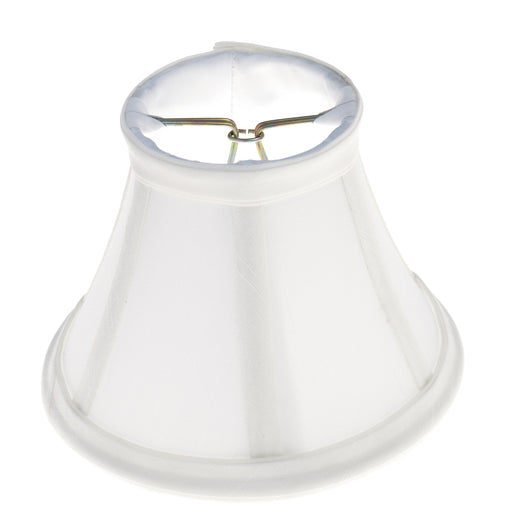 SATCO/NUVO Clip On Shade White Silk Bell 3 Inch Top 5 Inch Bottom 4 Inch Side (90-1277)
