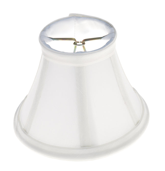 SATCO/NUVO Clip On Shade White Silk Bell 3 Inch Top 5 Inch Bottom 4 Inch Side (90-1277)