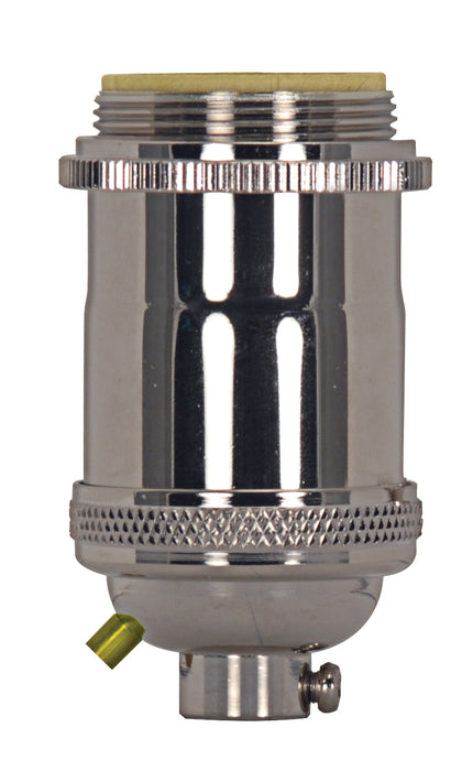 SATCO/NUVO Medium Base Lamp Holder 4-Piece Solid Brass Keyless 2 Uno Rings Polished Nickel Finish (80-2566)