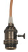 SATCO/NUVO Medium Base Lamp Holder 4-Piece Solid Brass Prewired On/Off Uno Ring 10 Foot 18/2 SVT Gold Cord Dark Antique Brass Finish (80-2432)