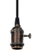 SATCO/NUVO Medium Base Lamp Holder 4-Piece Solid Brass Prewired On/Off Uno Ring 6 Foot 18/2 SVT Black Cord Dark Antique Brass Finish (80-2272)