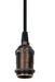 SATCO/NUVO Medium Base Lamp Holder 4-Piece Solid Brass Prewired Uno Ring 10 Foot 18/2 SVT Black Cord Dark Antique Brass Finish (80-2281)