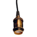 SATCO/NUVO Medium Base Lamp Holder 4-Piece Solid Brass Prewired Uno Ring 6 Foot 18/2 SVT Black Cord Dark Antique Brass Finish (80-2269)