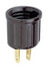 SATCO/NUVO Polarized Socket Outlet Adapter Medium Base 660W 125V Brown Finish (90-437)