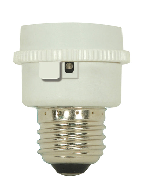 SATCO/NUVO Medium To GU24 Adapter White Finish E26-Gu24 With Photocell 1-1/8 Inch Overall Extension 1-1/2 Inch Diameter 60W 120V (90-2610)