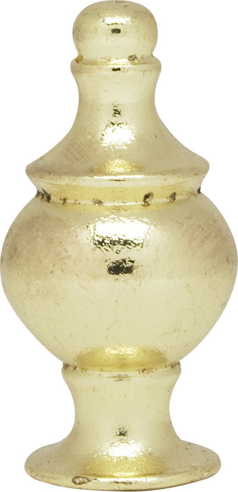 SATCO/NUVO Modern Finial 1-1/2 Inch Height 1/4-27 Polished Brass Finish (90-1714)