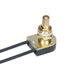 SATCO/NUVO On-Off Metal Push Switch 3/8 Inch Metal Bushing Single Circuit 6A-125V 3A-250V Rating Brass Finish (80-1124)