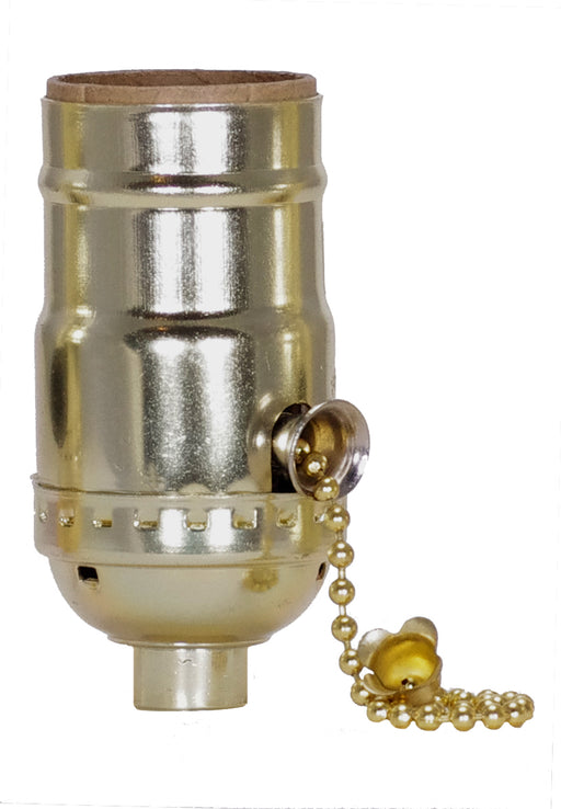 SATCO/NUVO On-Off Pull Chain Socket 1/8 IPS Aluminum Brite Gilt Finish 660W 250V With Set Screw (80-1188)