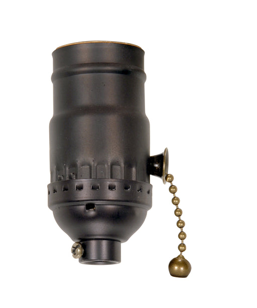 SATCO/NUVO On-Off Pull Chain Socket 1/8 IPS 3 Piece Stamped Solid Brass Dark Antique Brass Finish 660W 250V (80-1740)