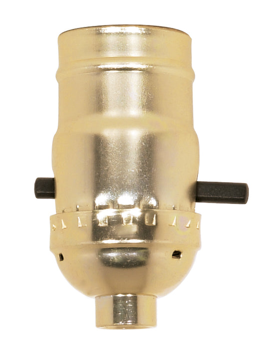 SATCO/NUVO On-Off Push Thru Socket 1/8 IPS Aluminum Brite Gilt Finish 660W 250V 500 Master (80-1000)