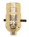 SATCO/NUVO On-Off Push Thru Socket 1/8 IPS Aluminum Brite Gilt Finish 660W 250V 500 Master (80-1000)