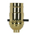 SATCO/NUVO On-Off Push Thru Socket 1/8 IPS 3 Piece Stamped Solid Brass Polished Brass Finish 660W 250V (80-1022)