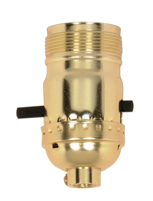 SATCO/NUVO 90-1408 On-Off Push Thru Socket 1/8 IPS Aluminum Brite Gilt ...