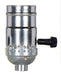SATCO/NUVO On-Off Turn Knob Socket With Removable Knob 1/8 IPS Aluminum Nickel Finish 250W 250V (80-1559)
