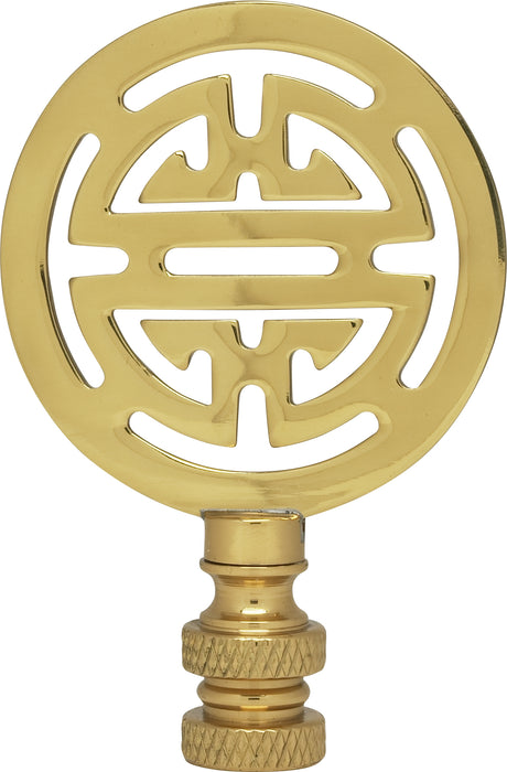 SATCO/NUVO Oriental Brass Finial 2-3/4 Inch Height 1/4-27 Polished Brass Finish (90-1747)