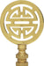 SATCO/NUVO Oriental Brass Finial 2-3/4 Inch Height 1/4-27 Polished Brass Finish (90-1747)
