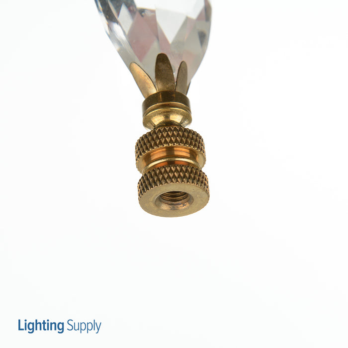 SATCO/NUVO Pendant Cut Crystal Finial 2-3/4 Inch Height 1/4-27 (90-1737)