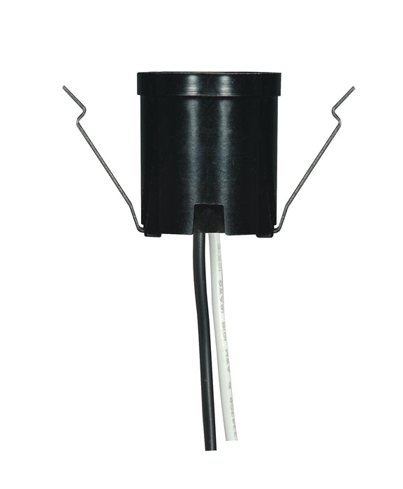 SATCO/NUVO Snap-In Socket With Top Rim And For 3-1/4 Inch-4 Inch Holders 9 Inch AWM B/W Leads 105C 1-1/2 Inch Height 1-1/4 Inch Diameter 660W 250V (80-2299)