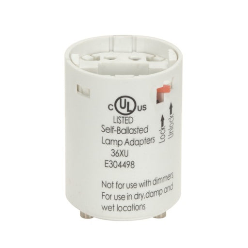 SATCO/NUVO Smooth Phenolic Electronic Self-Ballasted Compact Fluorescent Lamp Holder 277V 60Hz 0.23A 18W G24Q-2/GX24Q-2 2 Inch Height 1-1/2 Inch Width (80-2075)