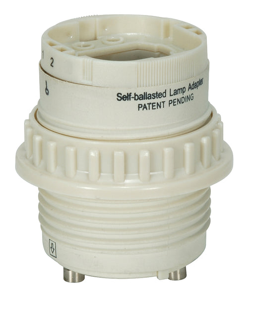 SATCO/NUVO GU24 To G24q-1 / GX24q-1 Self-Ballasted Adaptor With Uno Ring (80-1849)