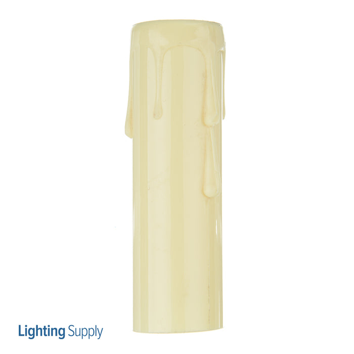 SATCO/NUVO Plastic Drip Candle Cover Ivory Plastic Drip 13/16 Inch Inside Diameter 7/8 Inch Outside Diameter 3 Inch Height (90-1508)