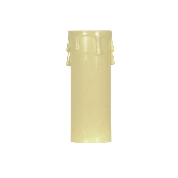SATCO/NUVO Plastic Drip Candle Cover Ivory Plastic Drip 1-13/16 Inch Inside Diameter 1-1/4 Inch Outside Diameter 4 Inch Height (90-1517)