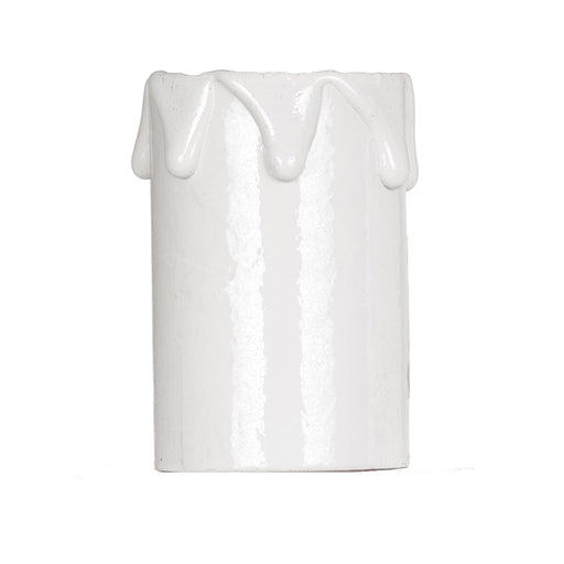 SATCO/NUVO Plastic Drip Candle Cover White Plastic Drip 1-3/16 Inch Inside Diameter 1-1/4 Inch Outside Diameter 2 Inch Height (90-1246)