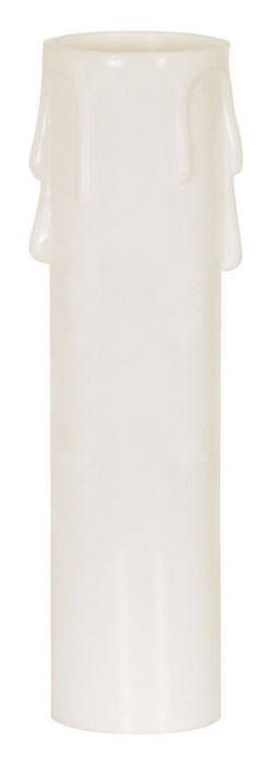 SATCO/NUVO Plastic Drip Candle Cover White Plastic Drip 1-3/16 Inch Inside Diameter 1-1/4 Inch Outside Diameter 3 Inch Height (90-1248)