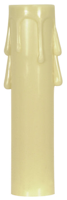SATCO/NUVO Plastic Drip Candle Cover Ivory Plastic Drip 13/16 Inch Inside Diameter 7/8 Inch Outside Diameter 4 Inch Height (90-1261)