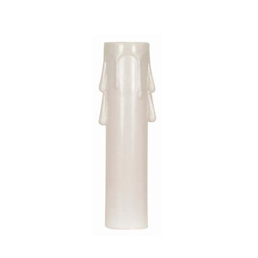 SATCO/NUVO Plastic Drip Candle Cover White Plastic Drip 13/16 Inch Inside Diameter 7/8 Inch Outside Diameter 2 Inch Height (90-1505)