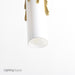 SATCO/NUVO Plastic Drip Candle Cover White Plastic With Gold Drip 13/16 Inch Inside Diameter 7/8 Inch Outside Diameter 3 Inch Height (90-352)