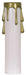 SATCO/NUVO Plastic Drip Candle Cover White Plastic With Gold Drip 13/16 Inch Inside Diameter 7/8 Inch Outside Diameter 4 Inch Height (90-372)