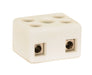 SATCO/NUVO Porcelain 4 Terminal Wire Connector 1/2 Inch Height 7/8 Inch Length 11/16 Inch Width 4 Amp 1000W 250V (90-1081)