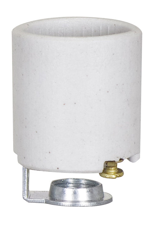 SATCO/NUVO Porcelain Socket With 1/4 IPS Hickey Aluminum Screw Shell Unglazed 660W 250V (80-2089)