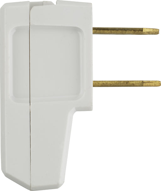 SATCO/NUVO Quick Connect Flat Plug White Finish Non Polarized 18/2-Spt-2 And 16/2 SPT-2 15A 125V (90-1083)