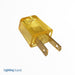 SATCO/NUVO Quick Connect Plug Polarized 18/2 SPT-2 6A-125V Gold Finish (90-2617)