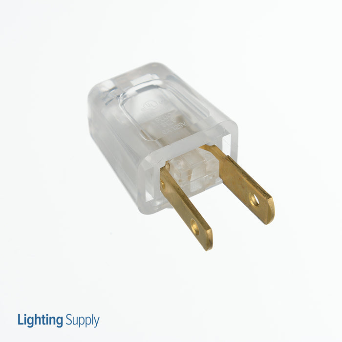 SATCO/NUVO Quick Connect Plug Polarized 18/2 SPT-2 6A-125V Silver Finish (90-2618)